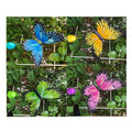 4x Windspiel Garten Dekoration Gartendekoration Schmetterling m. Glocke  4 Farben