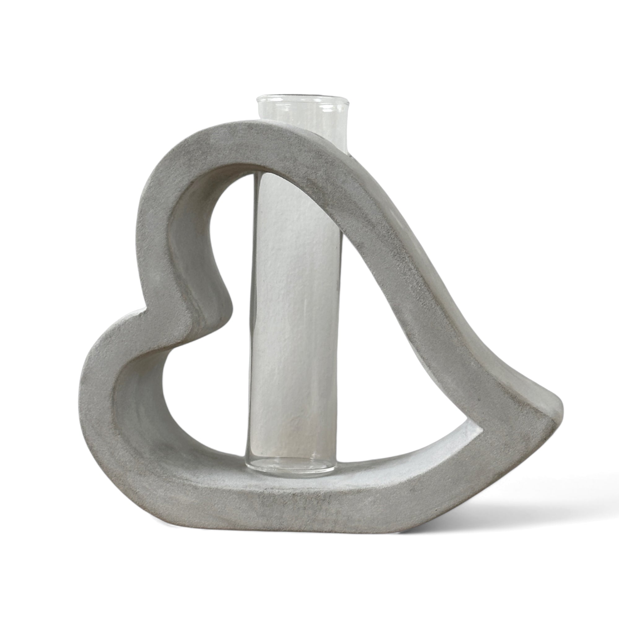 Herz mit Vase Blumenvase Liebe Hochzeit Tischvase 10,5cm