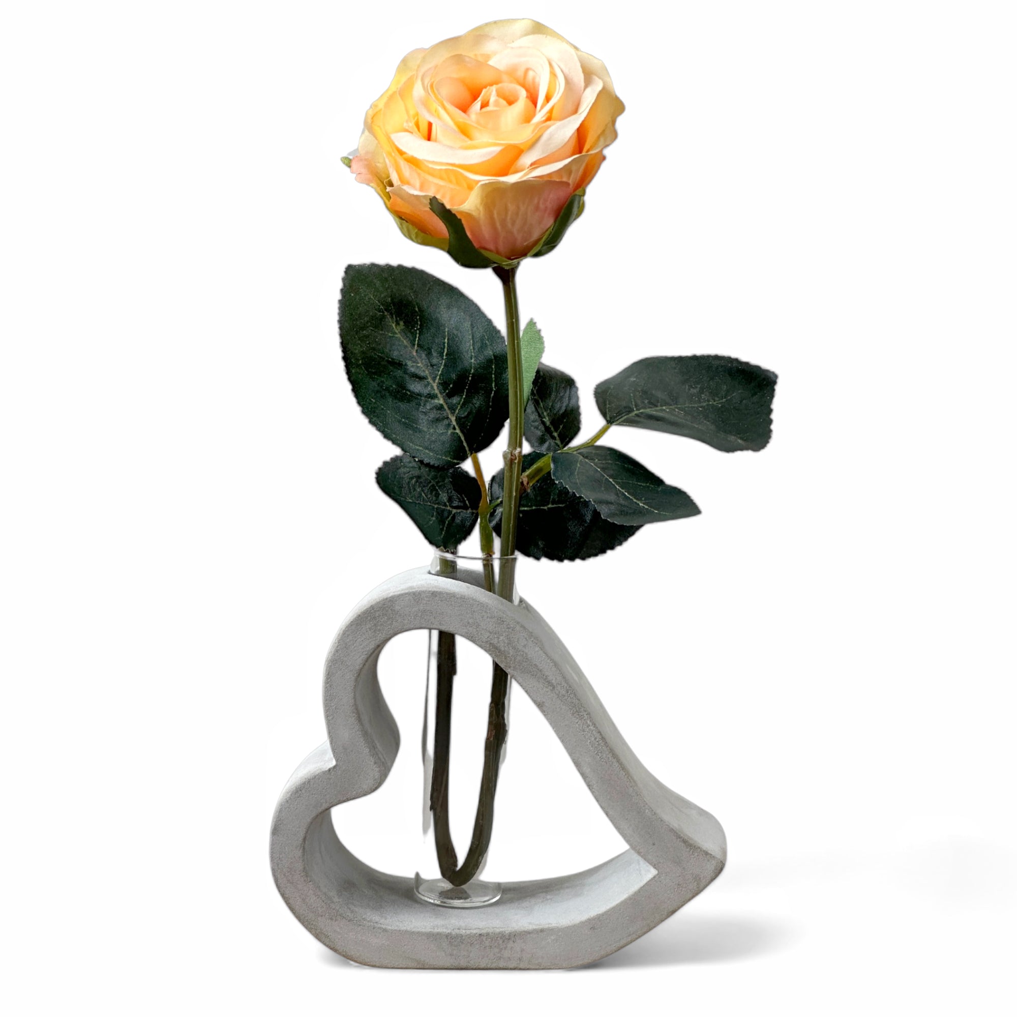 Herz mit Vase Blumenvase Liebe Hochzeit Tischvase 10,5cm
