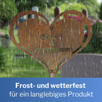 Edelrost Grabherz Grabschmuck Gedenkstein Trauerherz Herz Spruch für Grab -  In Liebe