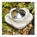 Gartenfackel Blume Ölfackel Öllampe Garten Fackel Tischlampe Steinguss mit Edelstahl Ölbehälter 85ml