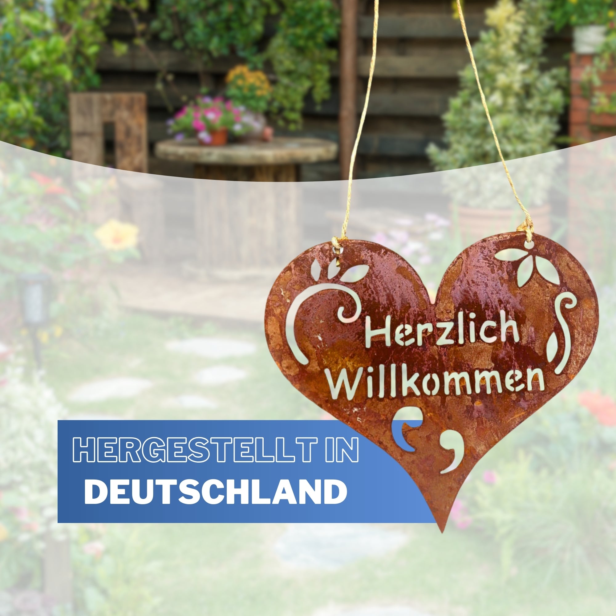 Türschild Herzlich Willkommen  26 cm 350g
