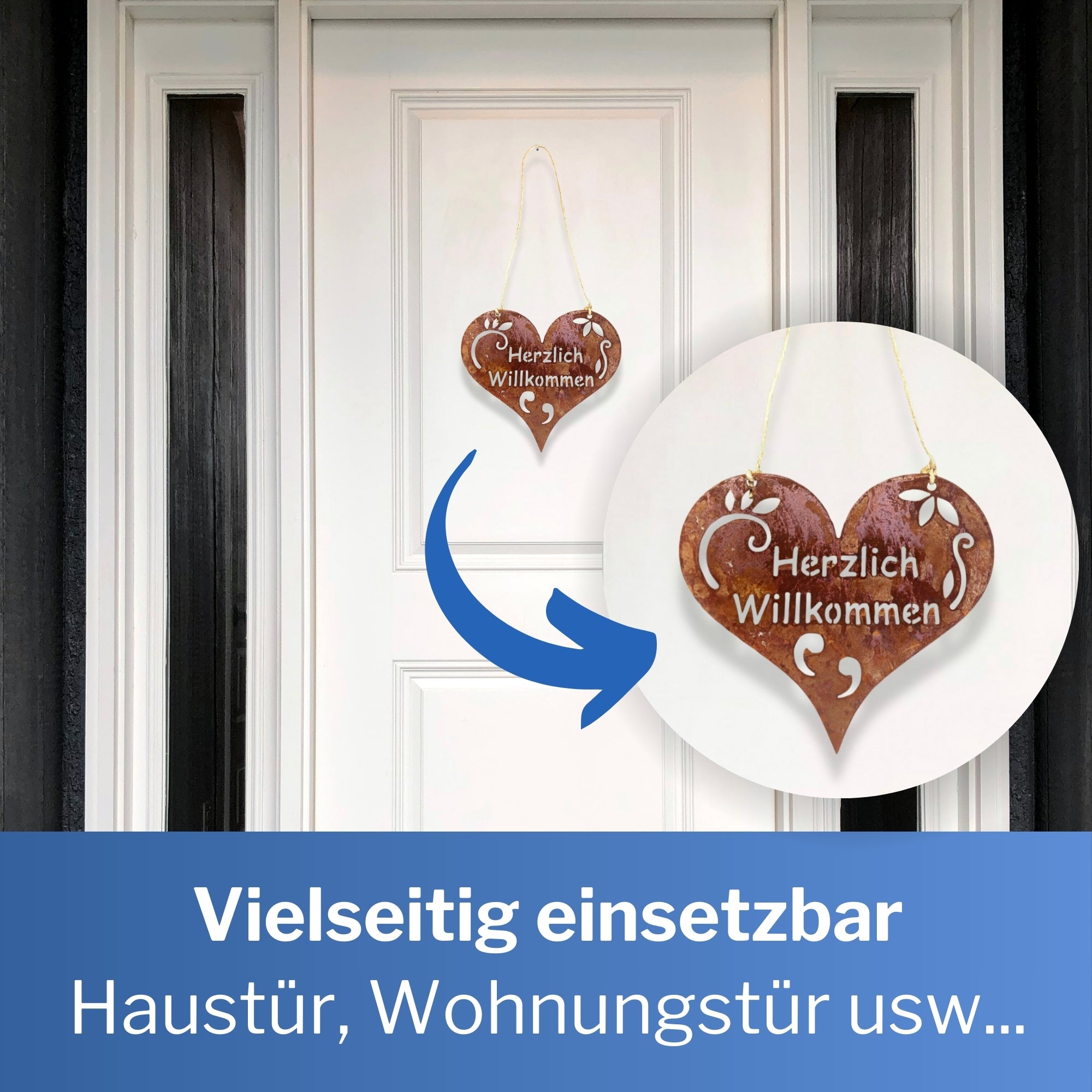 Türschild Herzlich Willkommen  26 cm 350g