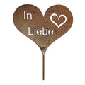 Edelrost Grabherz Grabschmuck Gedenkstein Trauerherz Herz Spruch für Grab -  In Liebe