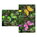 4x Windspiel Garten Dekoration Gartendekoration Schmetterling m. Glocke  4 Farben