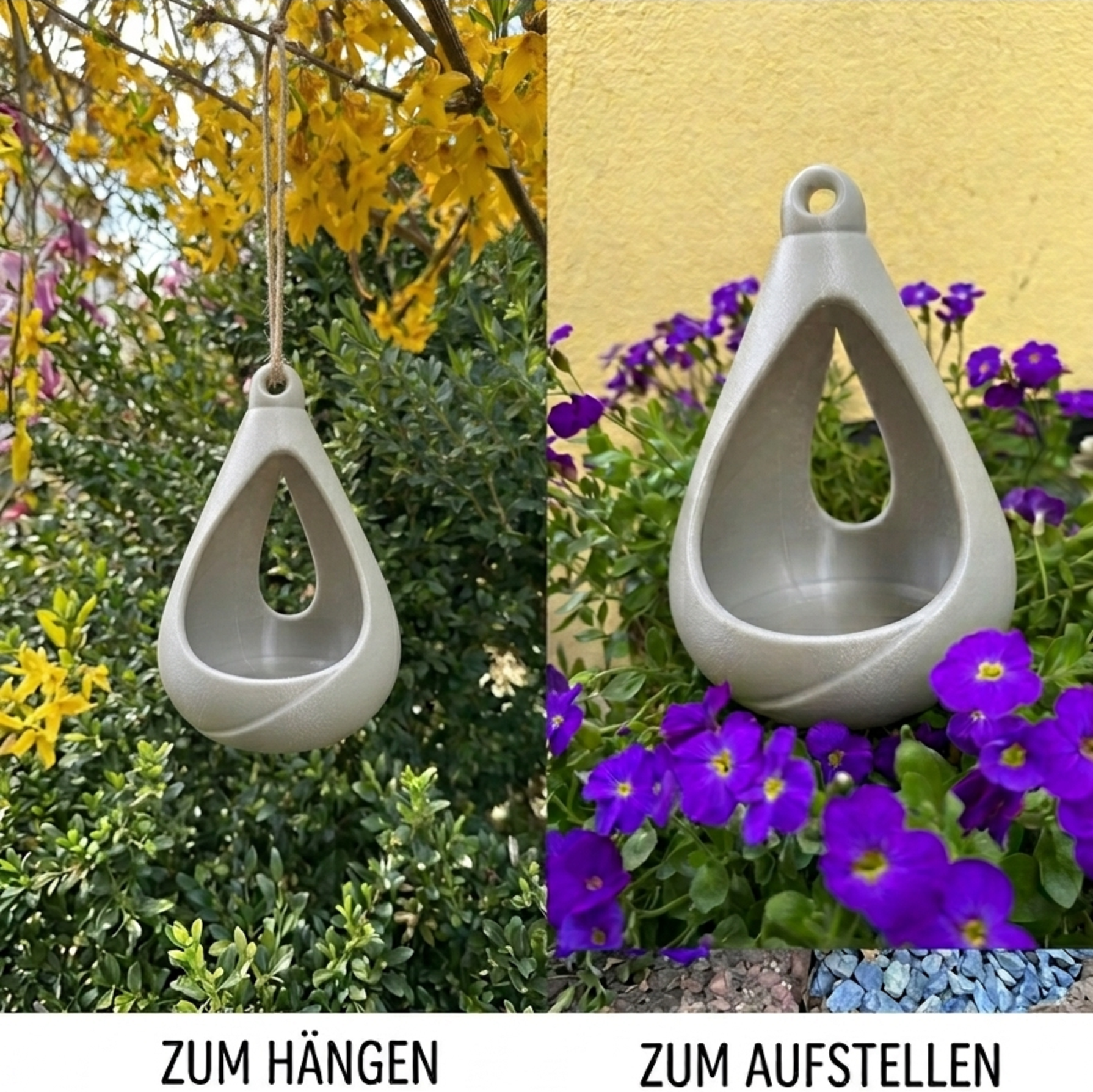 Vogelhaus Futterstelle Vogelfutterstelle Vogelfutter Vogel Nisthaus – wetterfest Urban Grey