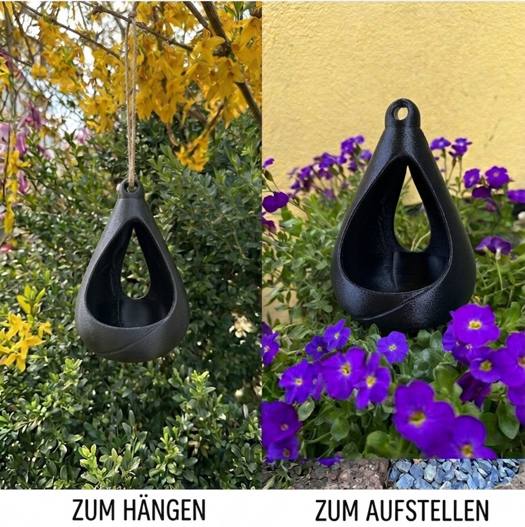 Vogelhaus Futterstelle Vogelfutterstelle Vogelfutter Vogel Nisthaus – wetterfest Onyx Black