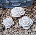 Stein Rose Rosen Set 3 er Rosenblüte Steinguss