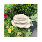 XXL Stein Rose Rosenblüte Blüte Blumen Steinguss frostfest wetterfest Garten Deko sand 15cm 1kg