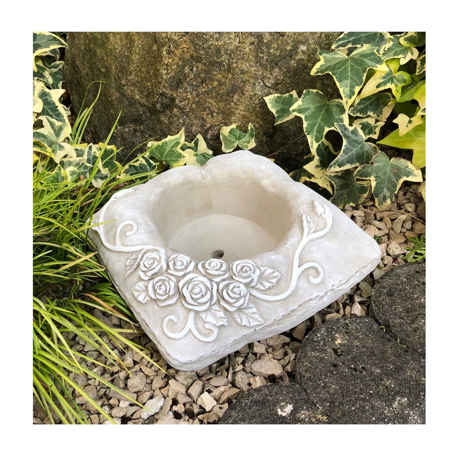 Grabschale Pflanzschale XL Pflanztopf Pflanzenschale Blumentopf Kissen Design ca.4300g