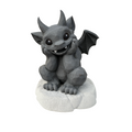 Drachen Wächter aus Steinoptik – Handgefertigte Deko Figur mit Betonplatte | Gargoyle Figur
