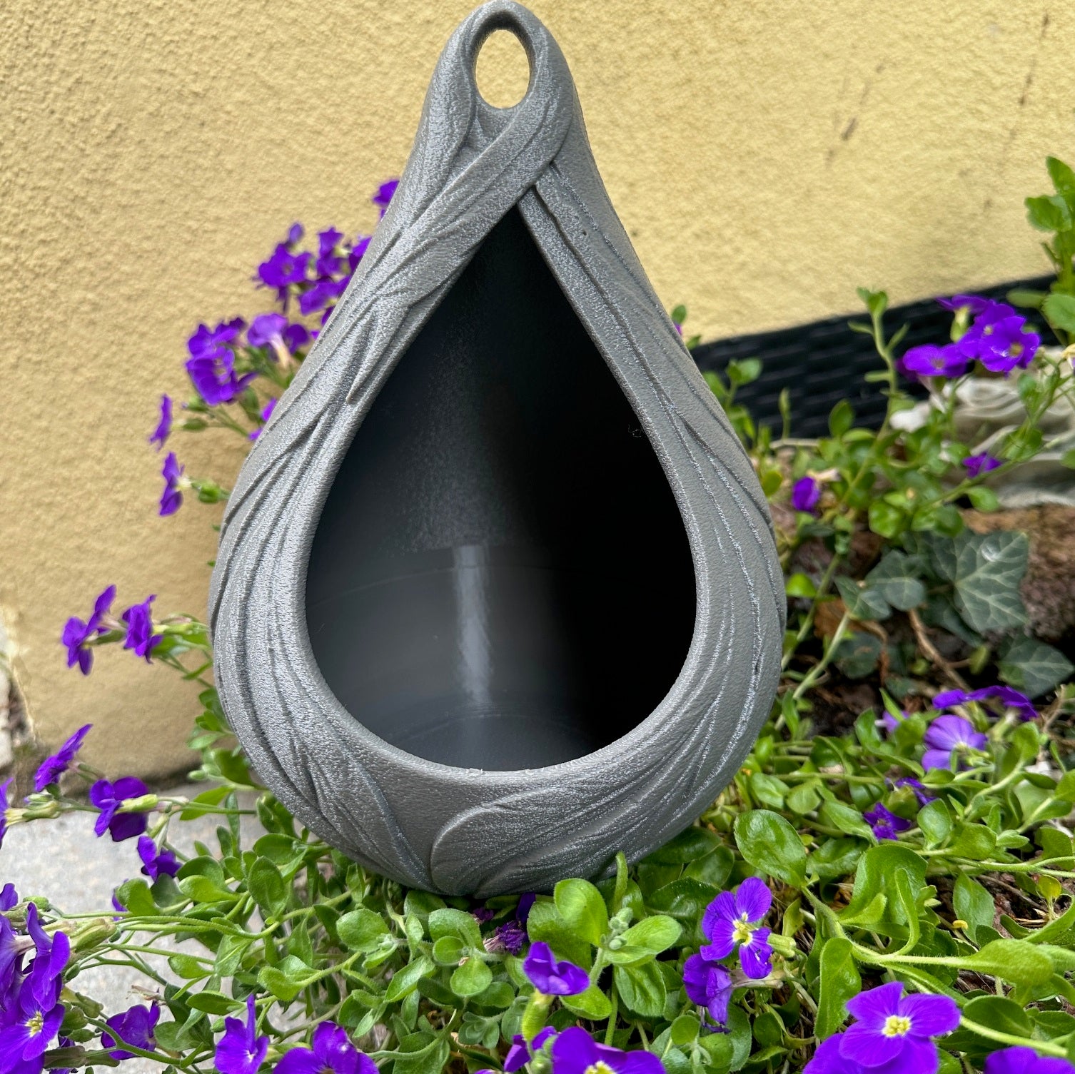 Vogelhaus Futterstelle & Nistkasten – Vogelfutterhaus hängend /stehend Dark Grey