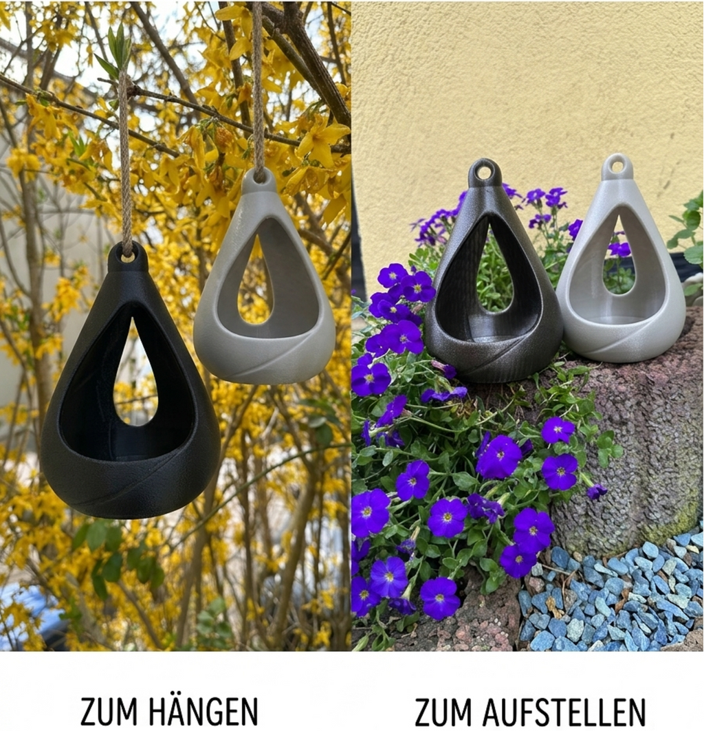 Vogelhaus Futterstelle Vogelfutterstelle Vogelfutter Vogel Nisthaus – wetterfest Onyx Black