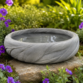 Vogeltränke Vogelbad Gartendeko für Vögel Wasserschale Vogelbecken Dark Grey