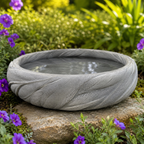 Vogeltränke Vogelbad Gartendeko für Vögel Wasserschale Vogelbecken Dark Grey